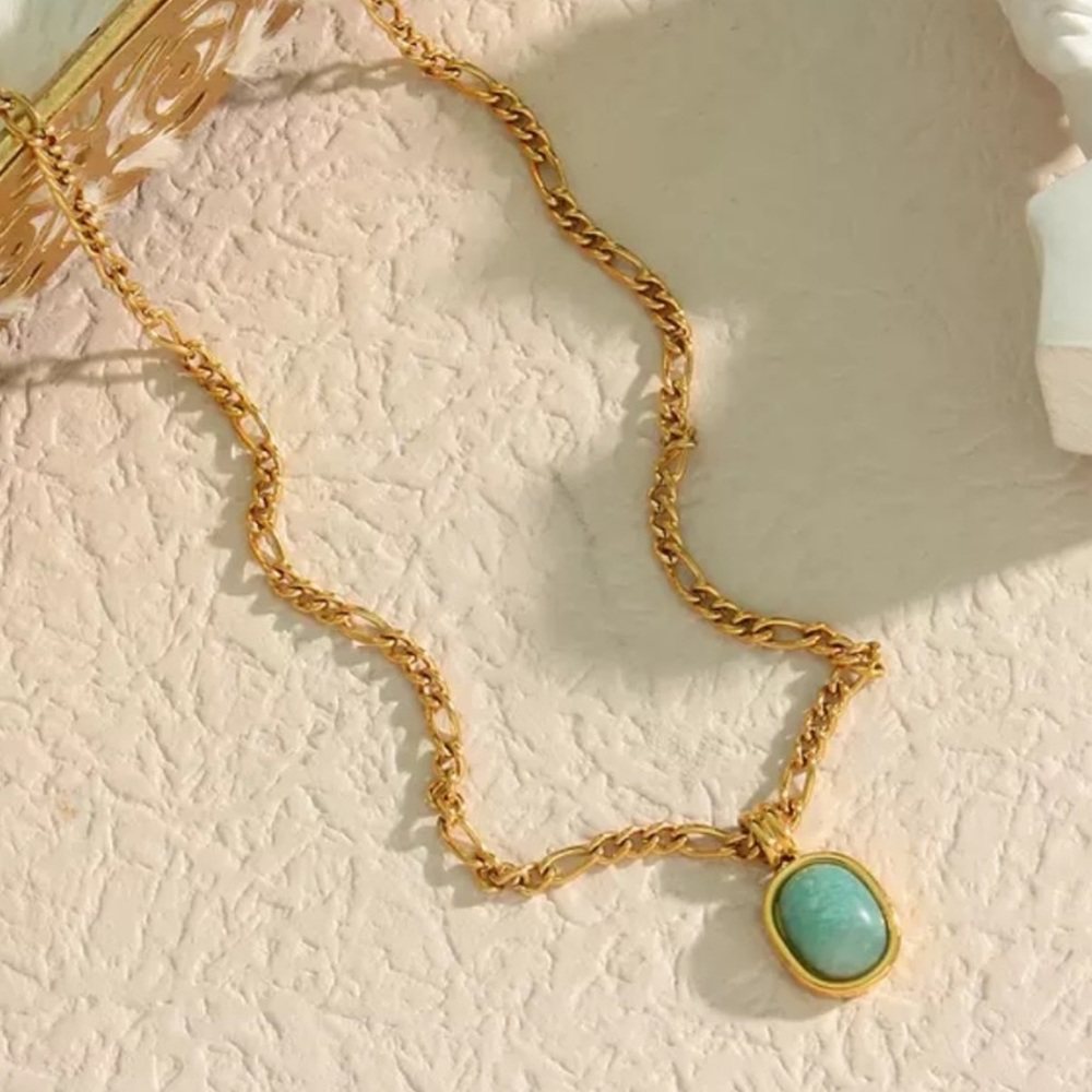 NEW FIGARO 18K GOLD CHAIN PENDANT NECKLACE, NICE NECKLACE, CUTE NECKLACE - Picture 6 of 7